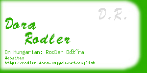 dora rodler business card